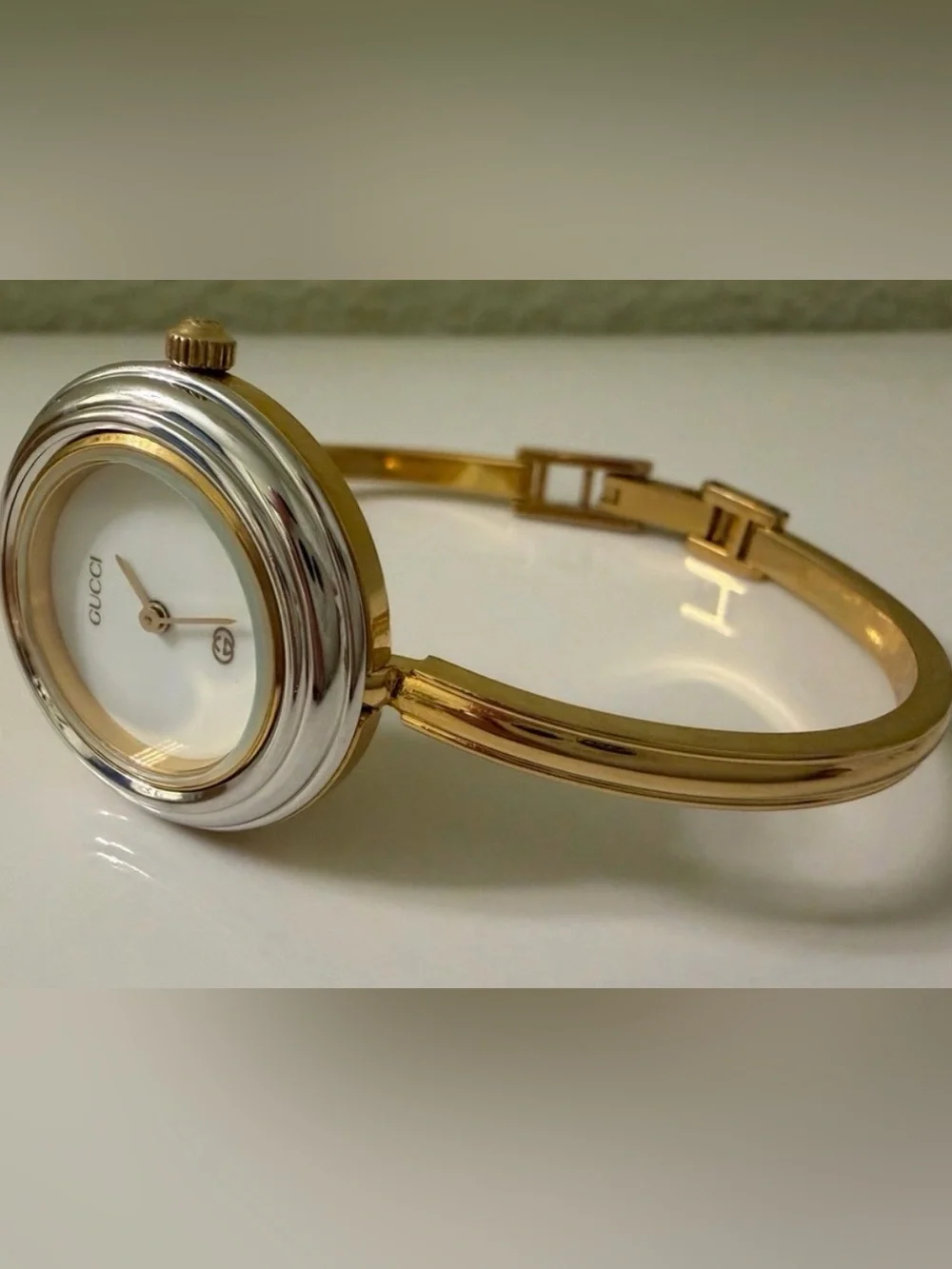 Gucci Silver Metal Bezel “Only